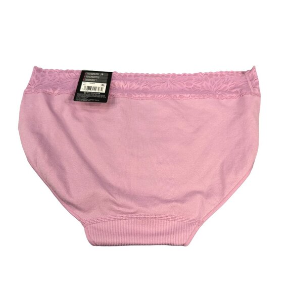 Bali Women's Size XL 8 Hi Cut Lace Waistband Comfort Revolution Pink New - Picture 2 of 9